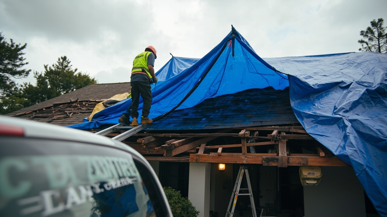 How Professional Emergency Roof Tarp Installation Protects Your Property
