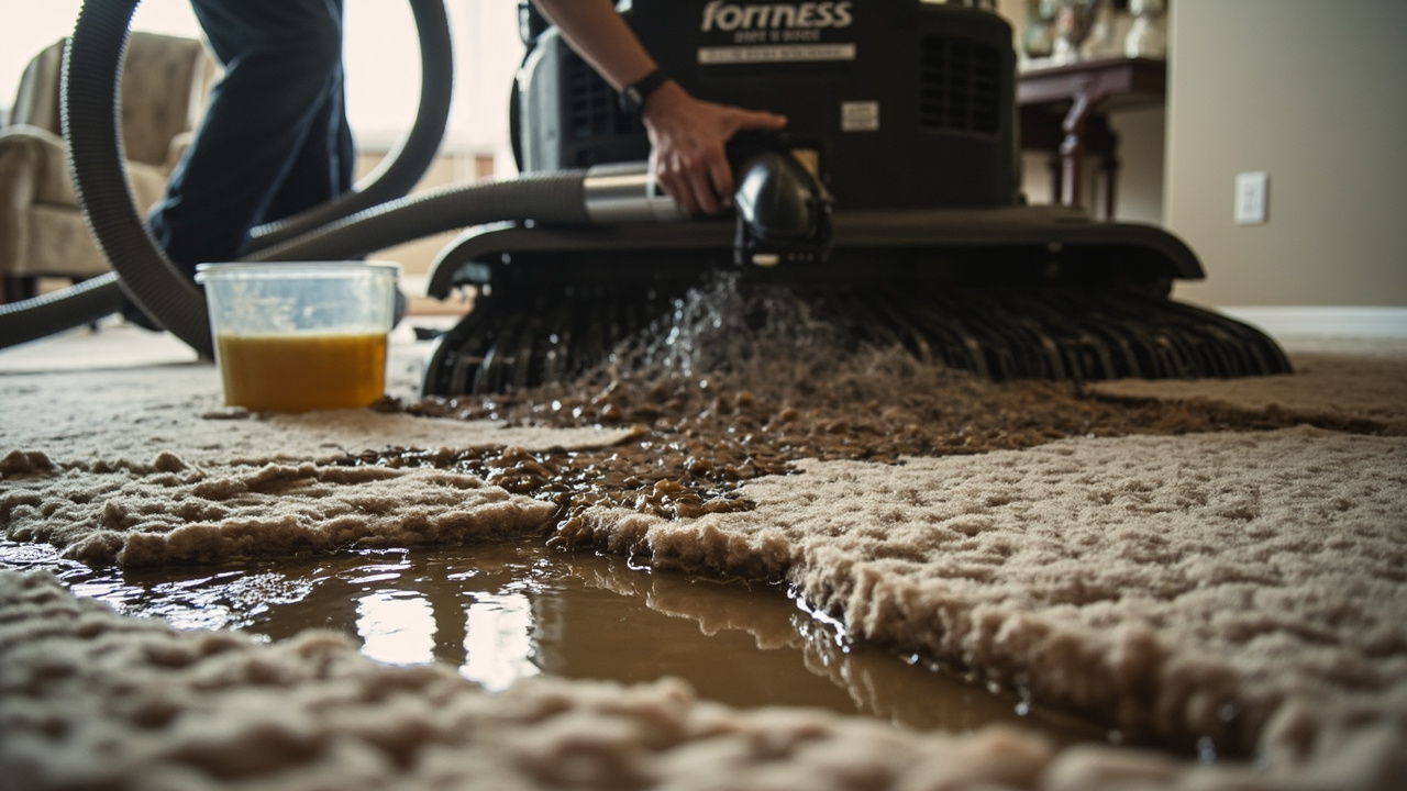 How We Extract Water from Soaked Carpeting and Underlay
