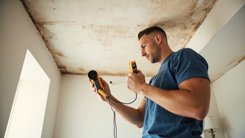 Fixing a water damaged ceiling in your town n coun