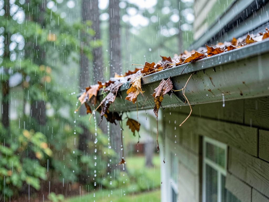 How Clogged Gutters and Downspouts Can Lead to a Flooded Living Room in Wooded Lutz Neighborhoods