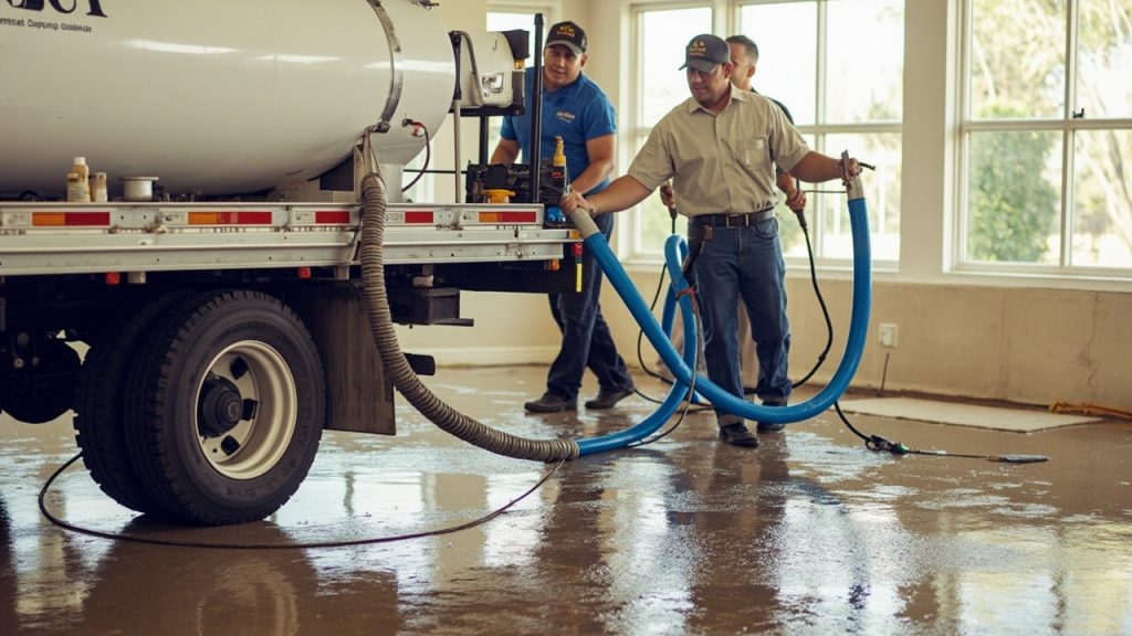 Professional carpet drying and sanitizing after a